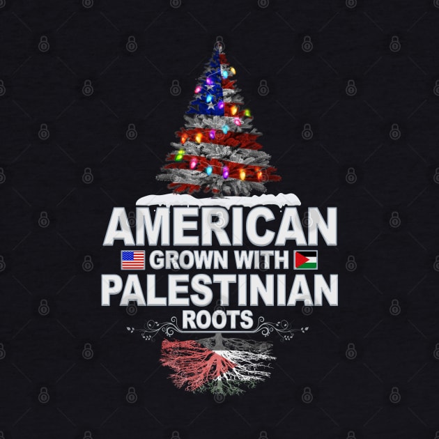 Christmas Tree  American Grown With Palestinian Roots - Gift for Palestinian From Palestine by Country Flags